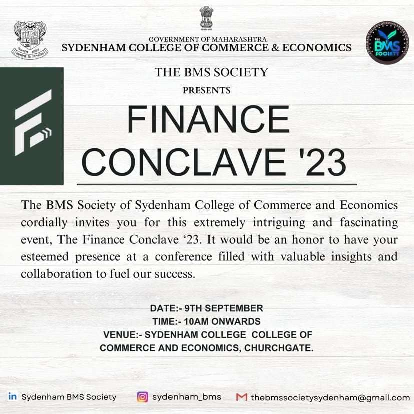 sydenham finance conclave 2023